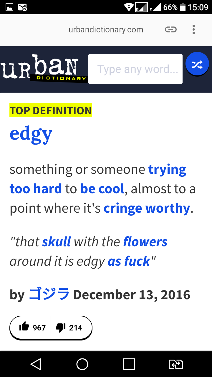 Edgelord Urban Dictionary