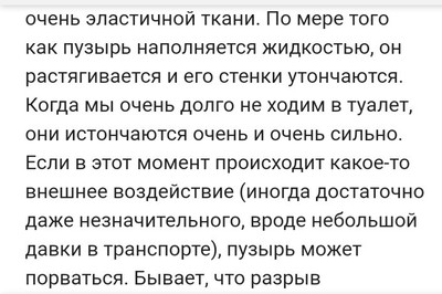 Мочевой пузырь лопнет совесть
