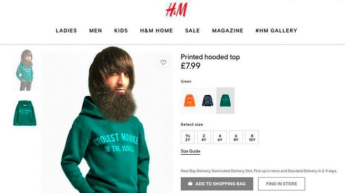 We offer H&M an alternative photo to the sweatshirt with the inscription the coolest monkey in the jungle - , sweatshirt, Style, , Fashion