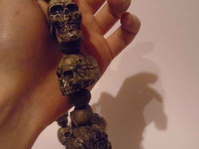 Killer beads - My, Chaplet, Scull, Gypsum, Longpost