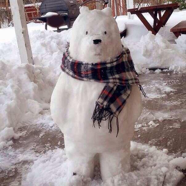 Medvedovik - snowman, Winter, The Bears, We Bare Bears