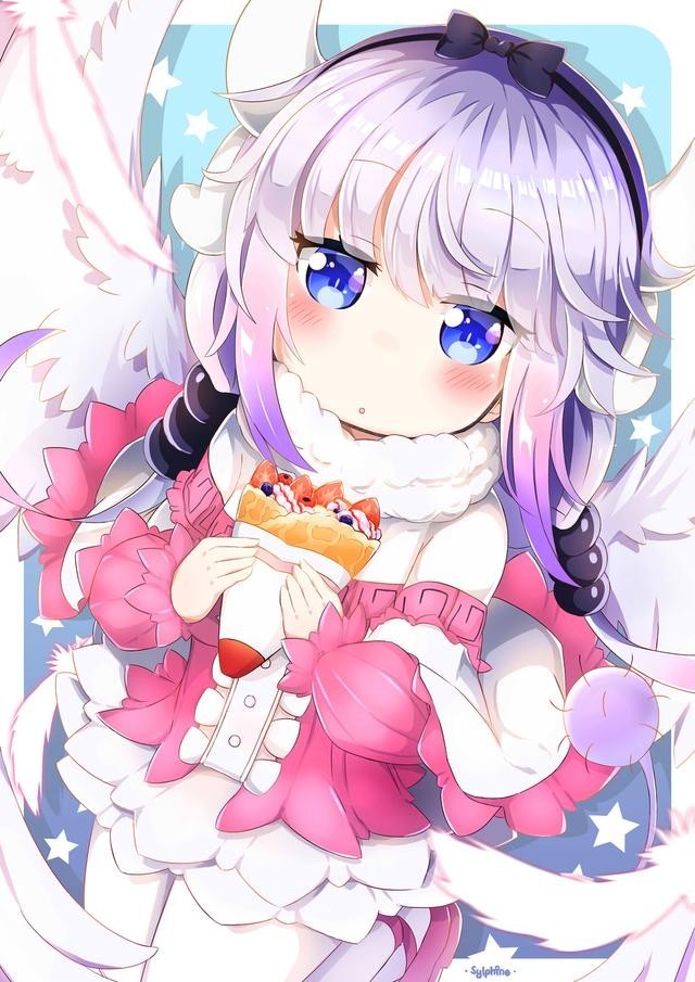 Несколько аниме артов Дракон-горничная Кобаяши - Kobayashi-San chi no maidragon, Kanna Kamui, Tooru, ELMA, Anime Art, Аниме, Chibi, Длиннопост, Lucoa, Чиби