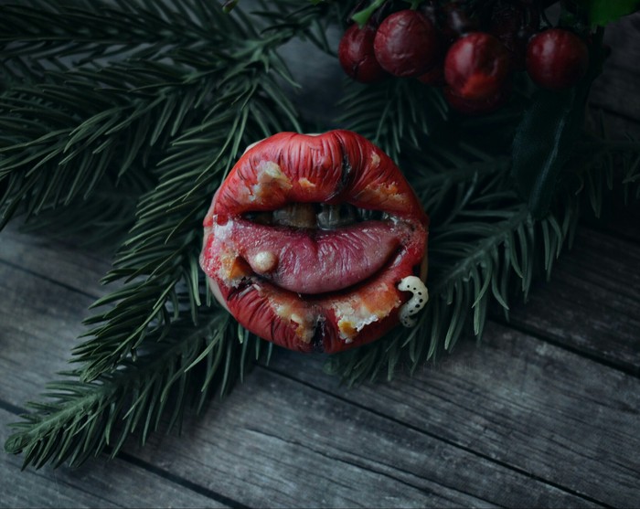 Try what it tastes like... - My, Polymer clay, Lips, Kripota, Trash, Creation, Parasites, Hobby, Decor, Longpost, Trash