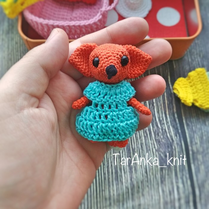 Chanterelle in a box ^^ - My, Amigurumi, Knitting, Crochet, Knitted toys, Fox, Toys, Longpost