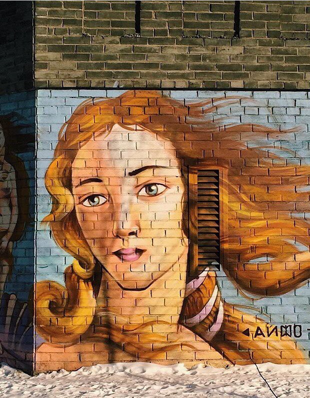 A bit of Venus Botticelli in Yekaterinburg - Yekaterinburg, Drawing, Mural, Graffiti