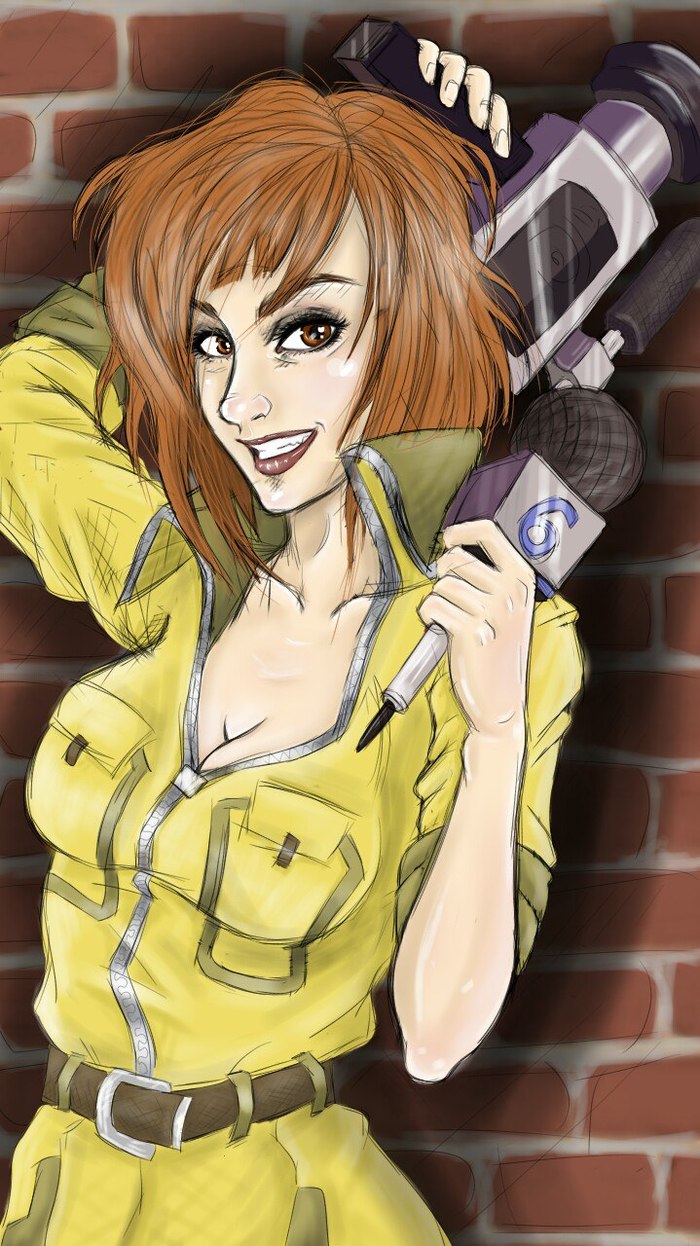 April Oneil - My, Art, Anime, Anime art, Teenage Mutant Ninja Turtles, April O'Neill, Sketch, My