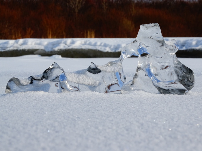 The Art of Mother Winter, on the Razdolnaya River - part 6 - My, Дальний Восток, Primorsky Krai, Oktyabrsky District, Razdolnaya River, Ice, Funny, Longpost