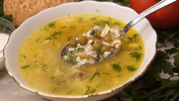 Soup Snowball - My, Soup, Chicken soup, , , Recipe, Video, Video recipe