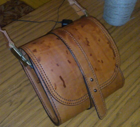 Another bag!!! - My, Needlework without process, Leather, Сумка, Longpost