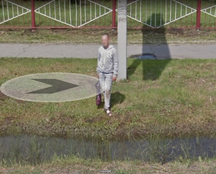 Google street view. When I decided to cut and cross the road in the wrong place. - My, Google maps, Google street view, View, The fall, Transition, Longpost, Tatarsk