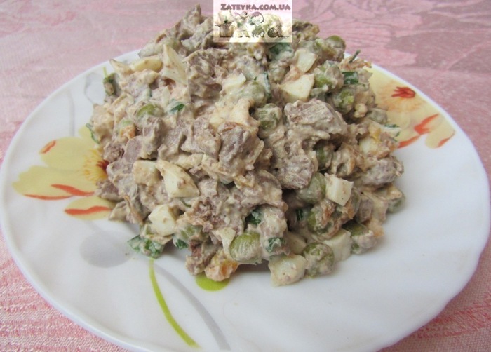 Chicken liver salad - My, Video, Recipe, , Salad, Liver, Longpost