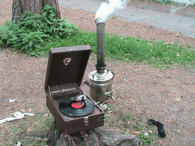 A piece of autumn 2010 - My, Samovar, Plate, Turntable