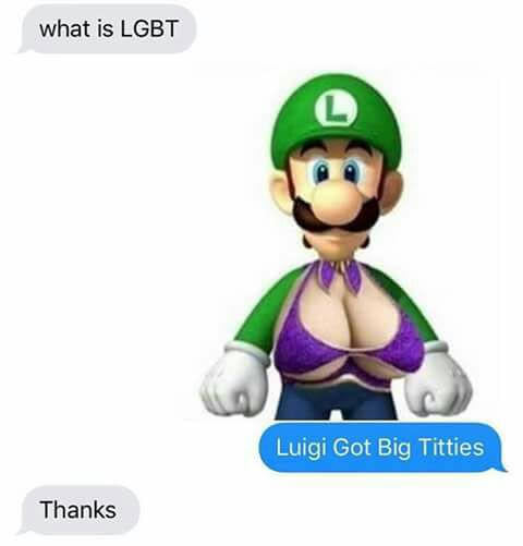 What is LGBT - NSFW, LGBT, Mario, Luigi, Boobs, Tumblr