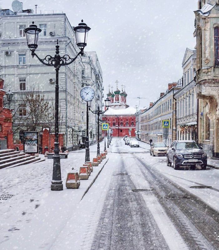 Зимняя Москва. Заснеженный Петровский переулок. - Москва, Фотография, Зима, Московский район, Зима 2018