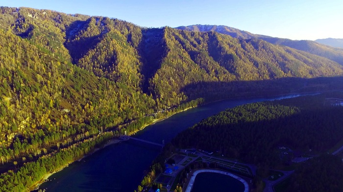 The Katun River in Altai from a bird's eye view - My, Altai, Mountain Altai, Altai region, , Katun, Video, Altai Republic