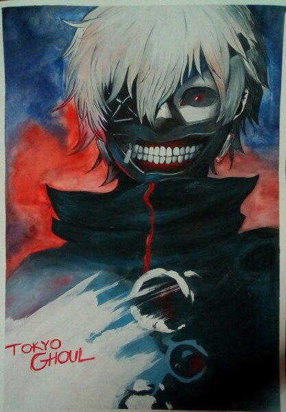 Rate the drawing on 10 points - Tokyo ghoul, My, Anime, Sketching