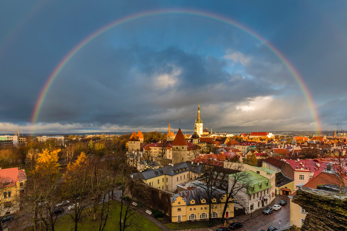 Autumn Tallinn - The photo, Tallinn, Town, Rainbow, Sea