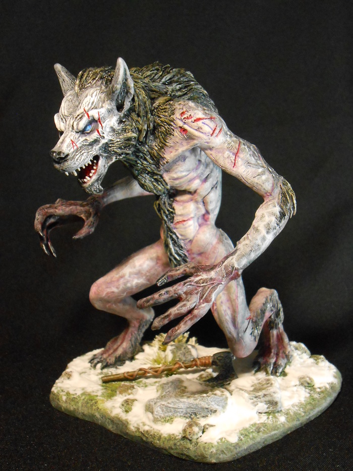 Ulfhedinn - (from the game The Witcher 3: Wild Hunt) - My, The Witcher 3: Wild Hunt, The Witcher 3: Wild Hunt, Werewolves, , Werewolves, Figurine, Statuette, With your own hands, Longpost, , Figurines