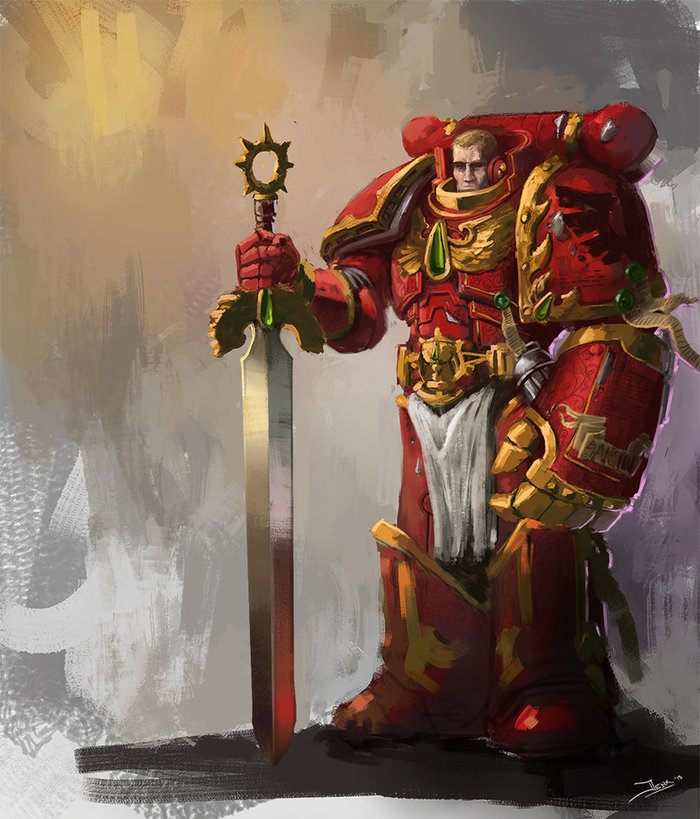 Космодесант by Robjenx - Warhammer 40k, Wh Art, Космодесант, Арт, Рисунок, Speed painting, Длиннопост