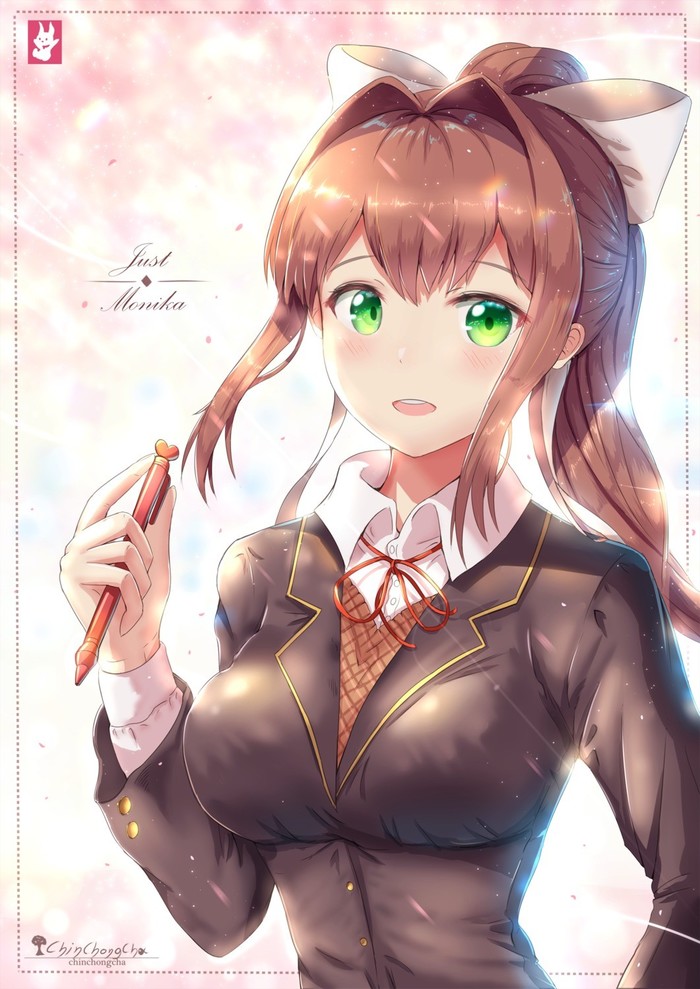 Monika anime art - Doki Doki Literature Club, Anime art, Monika