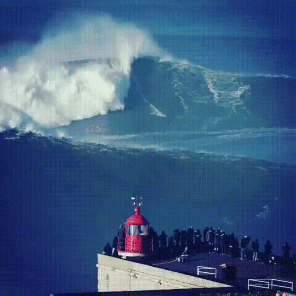 Waves in Portugal - Surfing, On the crest of a wave, Sea, Portugal, GIF, Wave