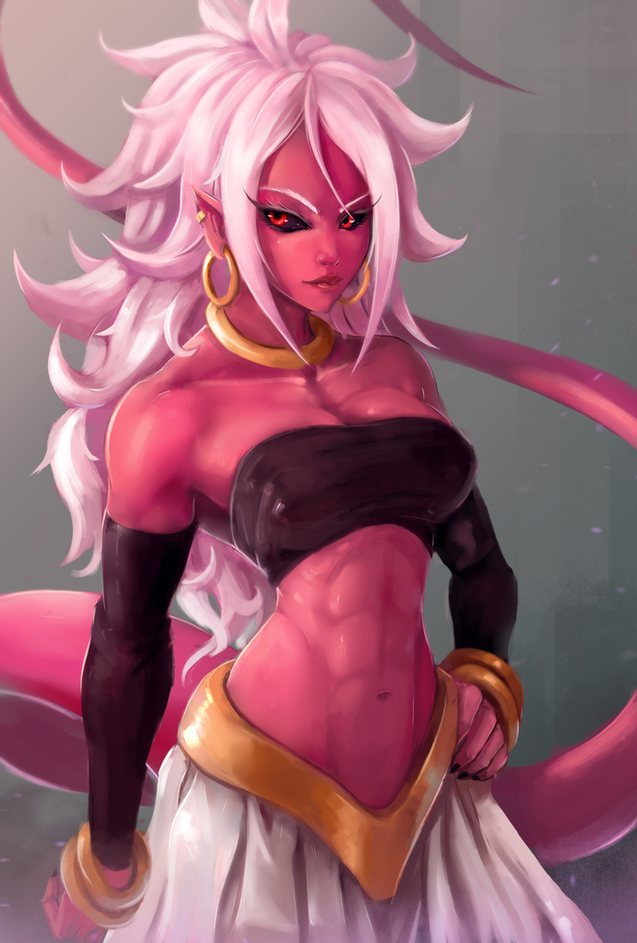 Majin Android 21 - , Art, Strong girl, Anime, Dragon ball, Android 21, Anime art