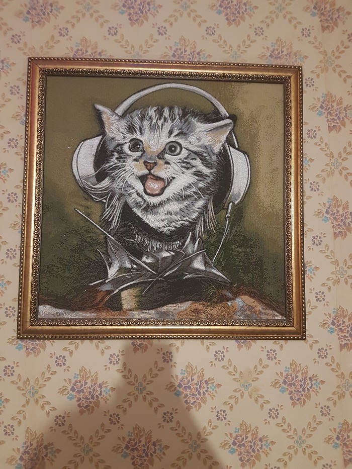 This picture has been driving me crazy for 4 years... - My, Painting, cat, What's happening?, Longpost