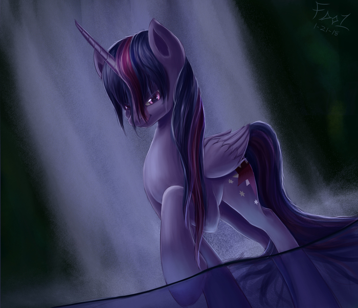 "A Late Night Dip" by FoughtDragon01 My Little Pony, Twilight Sparkle, Foughtdragon01