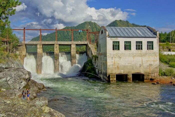 Chemal HPP - Longpost, Story, Chemal district, Chemal, Hydroelectric power station, Mountain Altai, My, Altai Republic