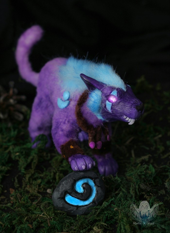 feral druid - Longpost, Polymer clay, Handmade, Needlework without process, World of warcraft, Wow, My