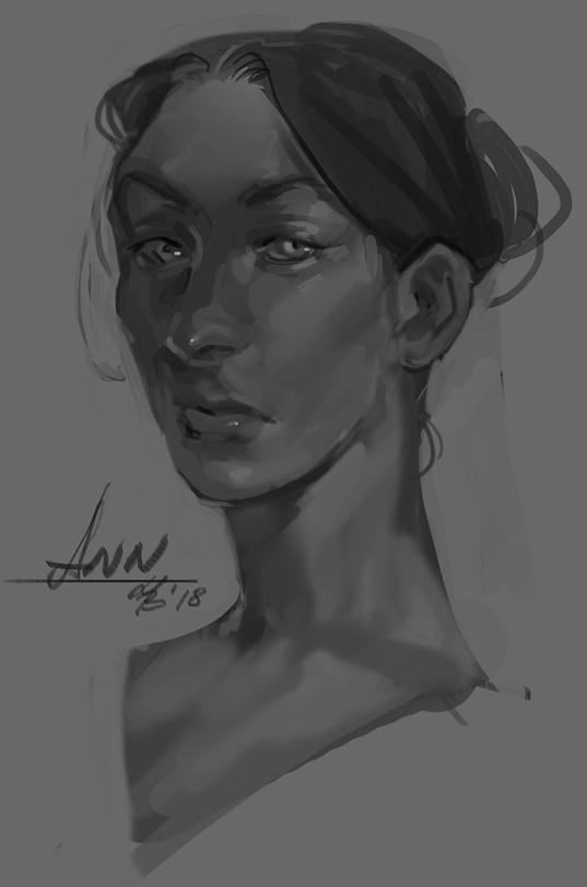 Anna (sketch) - My, Art, Gymnasts, Anna, Drawing, Digital, Longpost