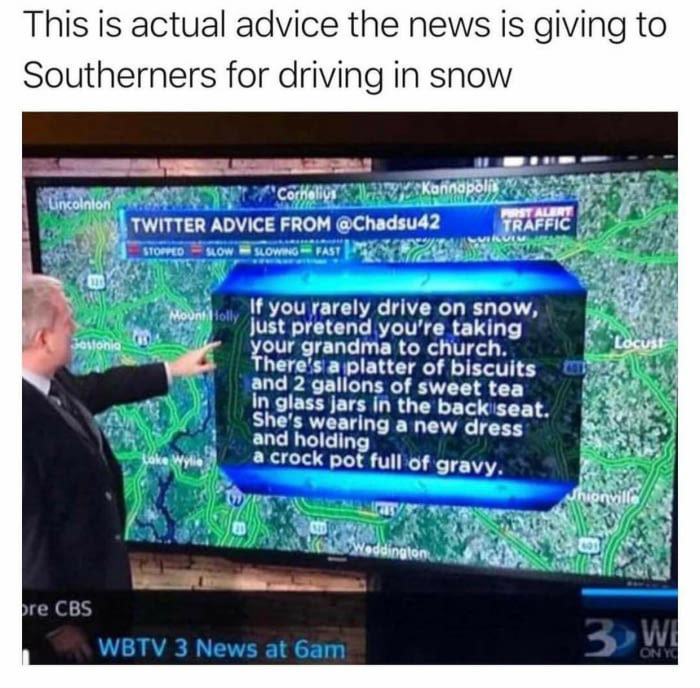 Совет южанам, выезжающим в снежную погоду