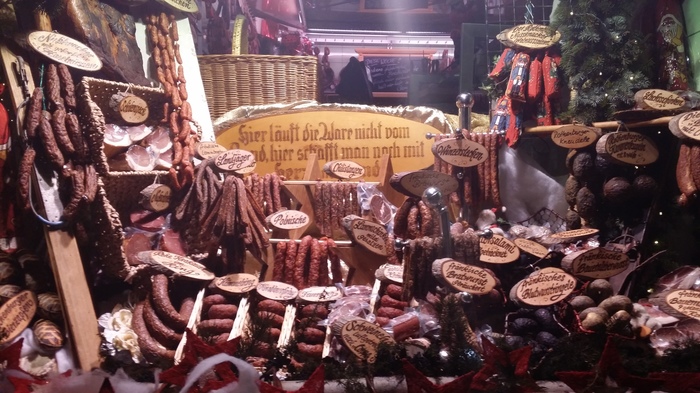 Rotenburg: Sausage showcase and menu in Russian - My, , Food, Germany, Sausage, Yummy, Longpost, My