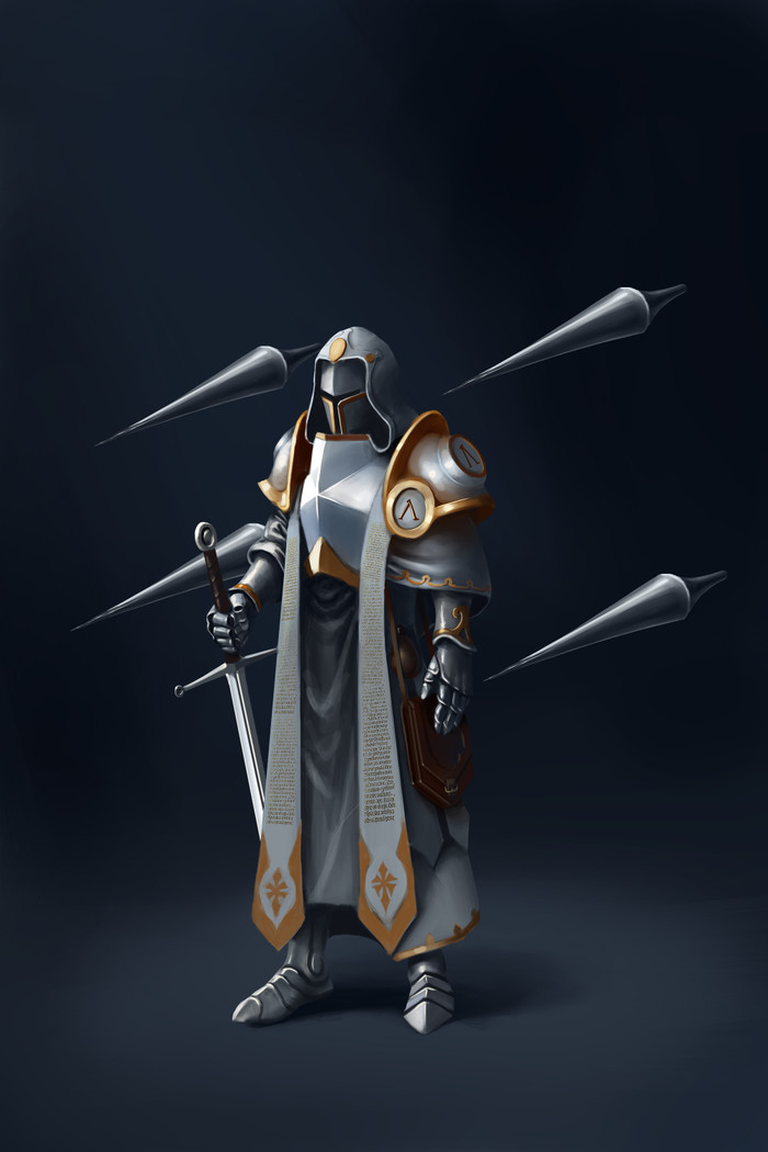Knight of the White Order - My, , The author's world, Illustrations, Fantasy