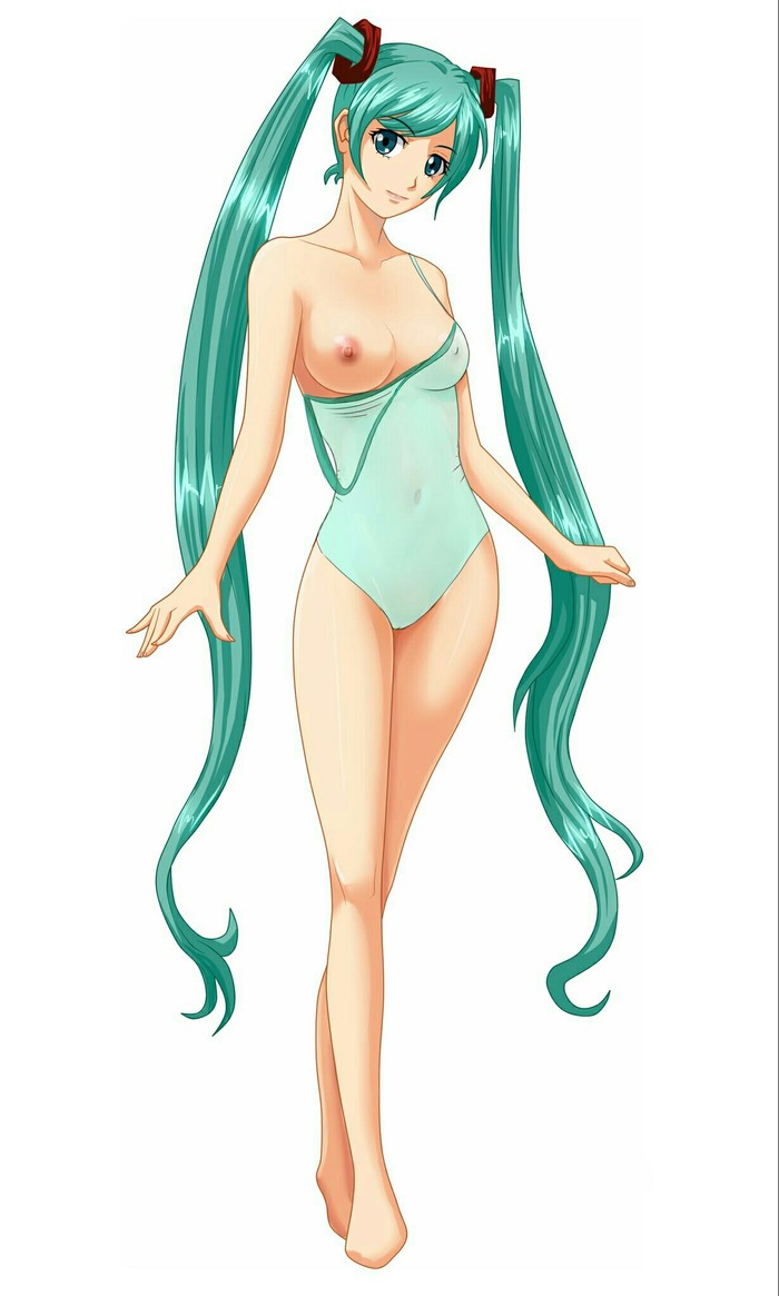 Oh girl, your swimsuit is washed away - NSFW, Endless summer, Visual novel, Hatsune Miku, 