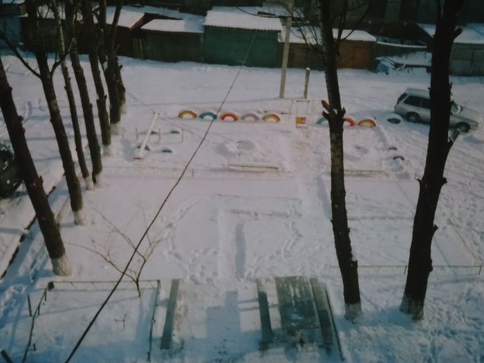 How I landscaped my yard (in winter). Part 3 - My, Дальний Восток, Primorsky Krai, Oktyabrsky District, Pokrovka, Courtyard, Beautification, Winter, , Longpost