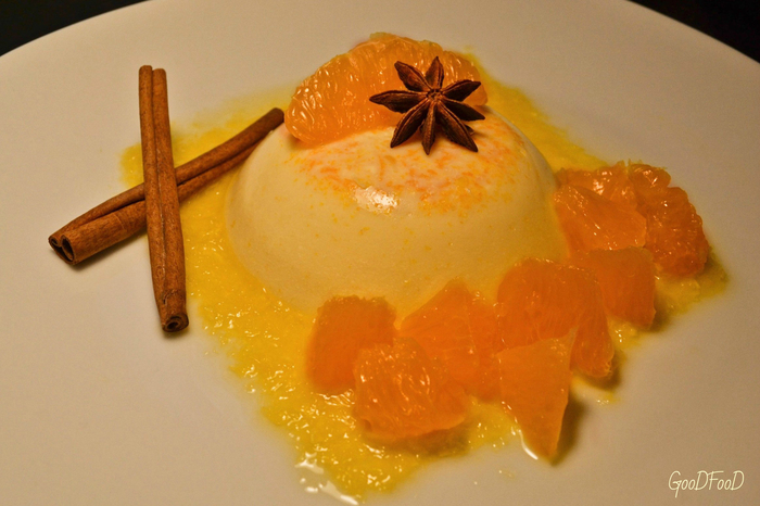 Panna cotta with orange - My, Cooking, Food, Yummy, Useful, Cook at home, Beautiful, Bon Appetit, Sweets