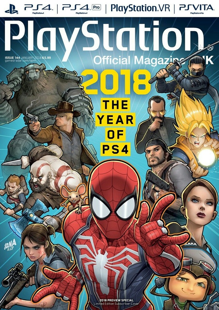 Главные релизы 2018 года на обложке британского OFFICIAL PLAYSTATION MAGAZINE - Playstation, Длиннопост, League gamers pikabu