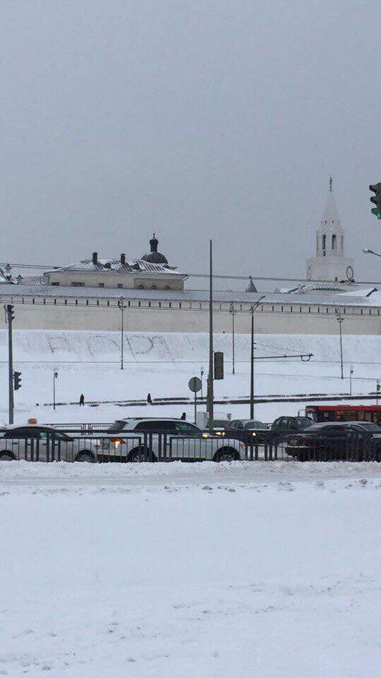 A UFO flew in and left this inscription. Kazan Kremlin. - My, Thief, Kazan, Longpost