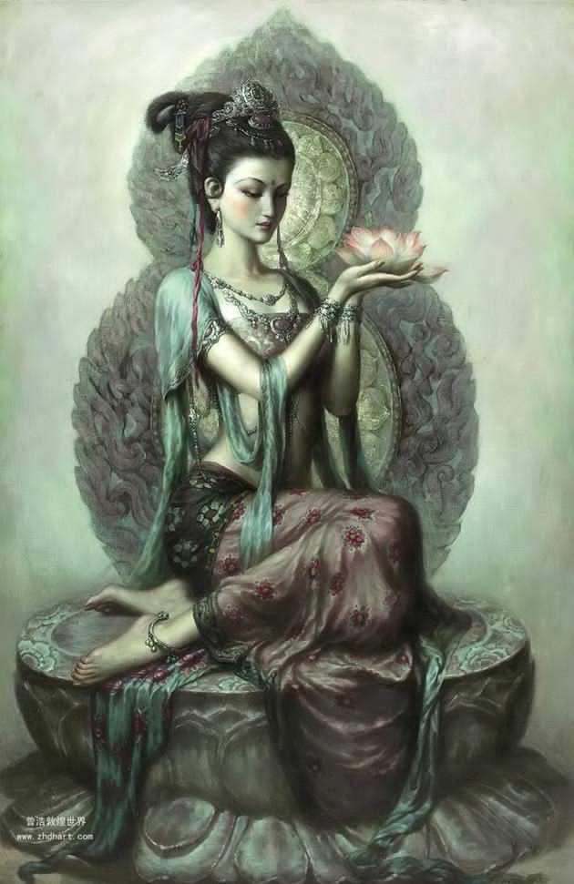 Guanyin - Painting, Guanyin, Art, Longpost