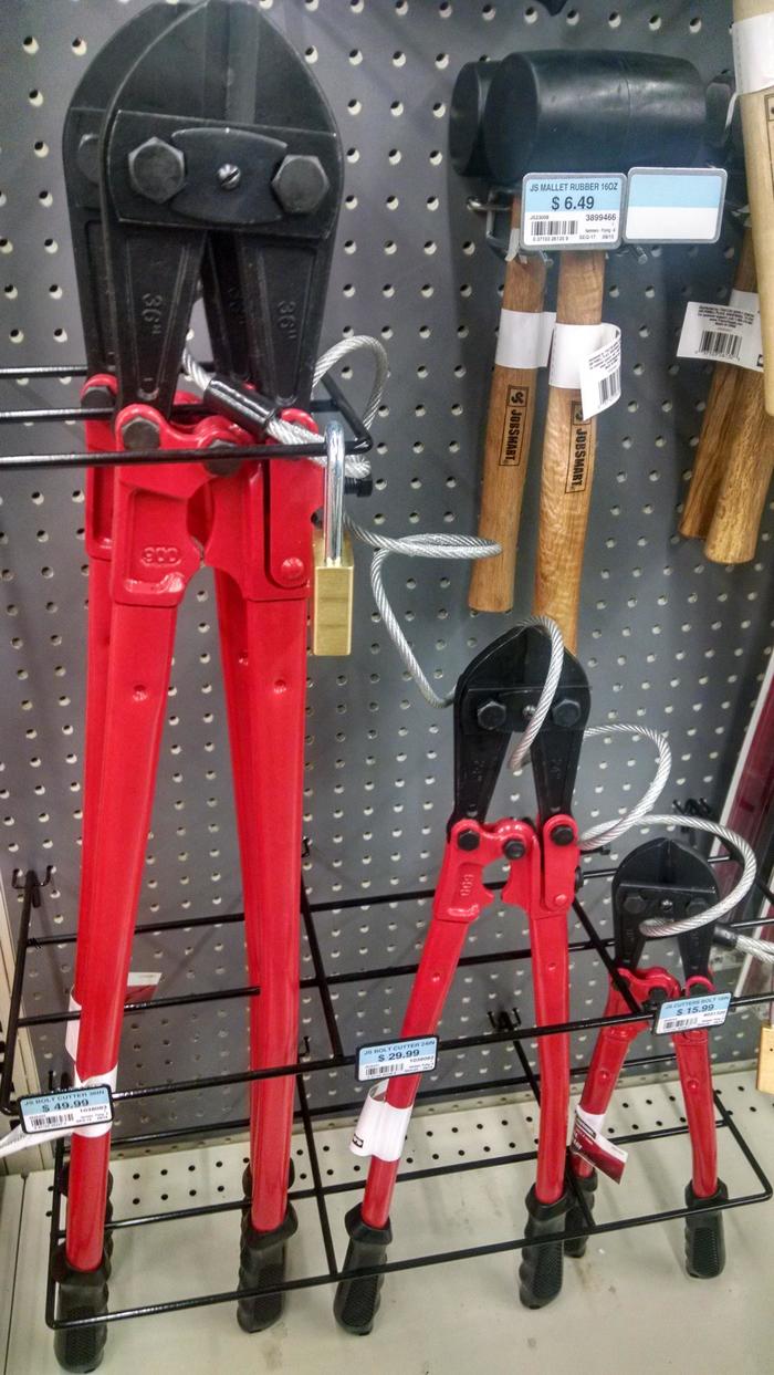 Now they won't steal - Bolt cutter, Nippers, Score, Reddit