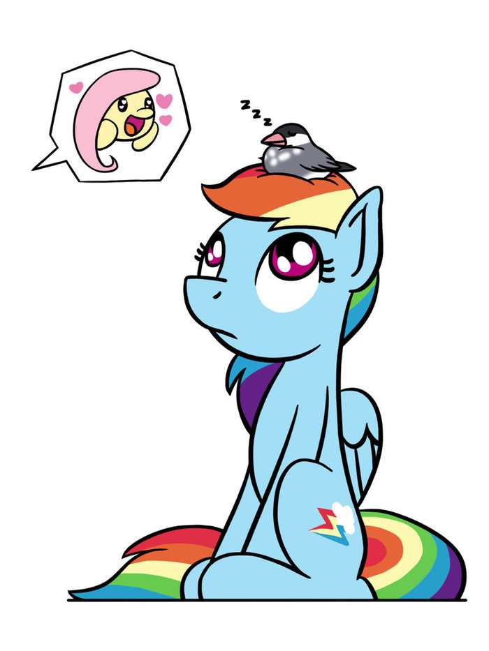 Sleeping on a Rainbow - My little pony, PonyArt, Rainbow dash, Flutterluv