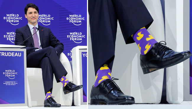 Prime Minister of Canada - Davos, Socks, Prime Minister