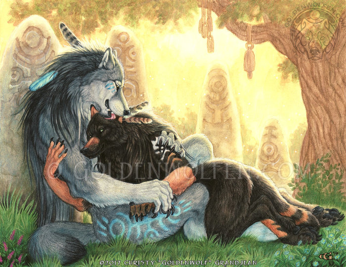 Our Secret Place - Furry, Anthro, Art, Goldenwolf