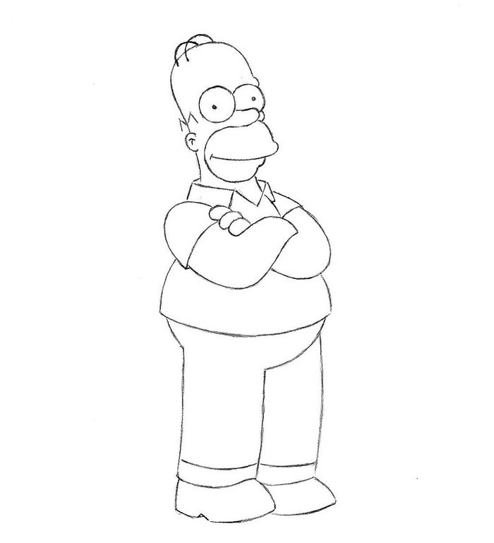 Draw Homer Simpson. - The Simpsons, Painting, Cartoons, The Simpsons - Hit & Run, Homer Simpson, Longpost