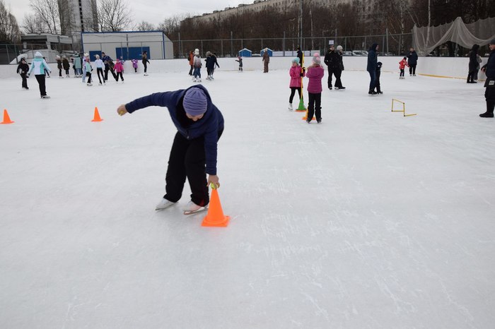 Family starts Winter Fun - My, Sport, Ice rink, Family, Longpost