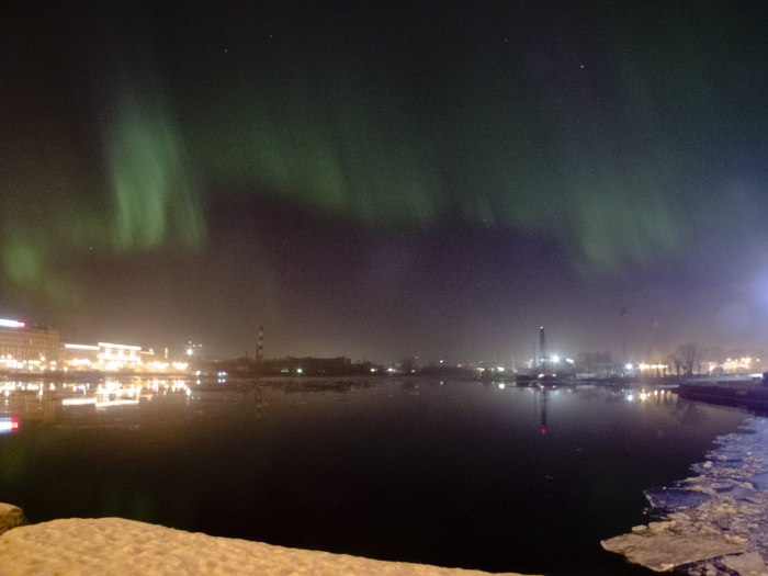 Northern lights in St. Petersburg - My, Nature, The nature of Russia, Polar Lights, Saint Petersburg, Longpost