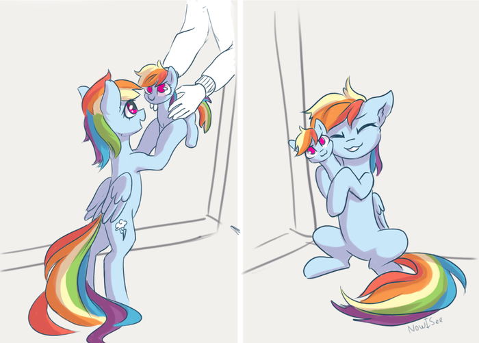 You probably have seen My Little Pony, Rainbow Dash, 