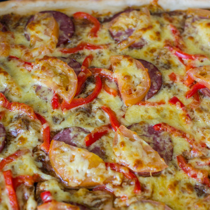 Pizza is homemade. - My, Pizza, , Pizza recipe, Recipe, Longpost