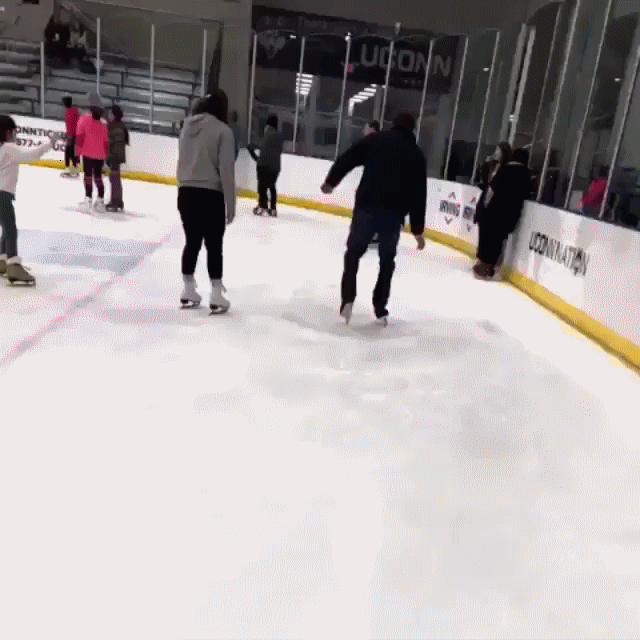 GIF with sound: can you hear the crunch of his ankle ligaments too? - Ice rink, Skates, Ankle, GIF